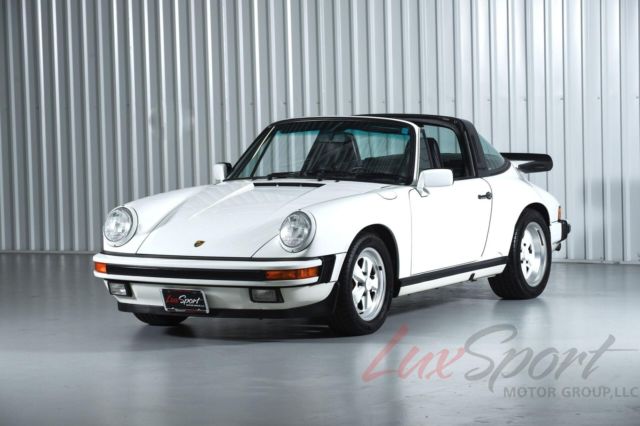 1989 porsche 911 3.2 carrera targa g50 carrera white/black 20,000 1 owner miles