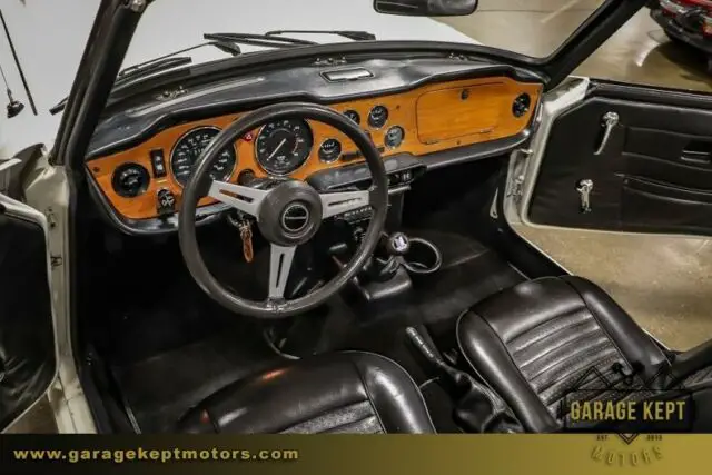 1976 triumph tr6 white convertible 2.5l 6-cylinder 65304 miles
