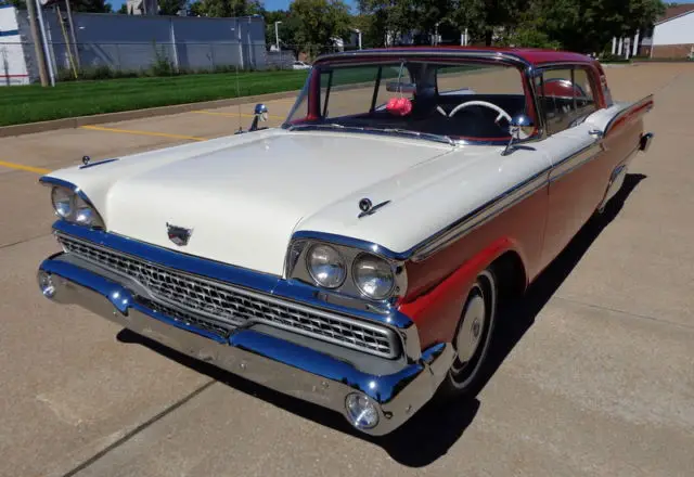 1959 ford fairlne 500 / galaxie continental kit fender skirts restored w@w!!!!!