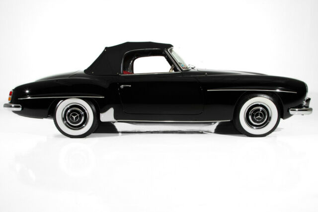 1961 mercedes 190sl black gorgeous red leather convertible