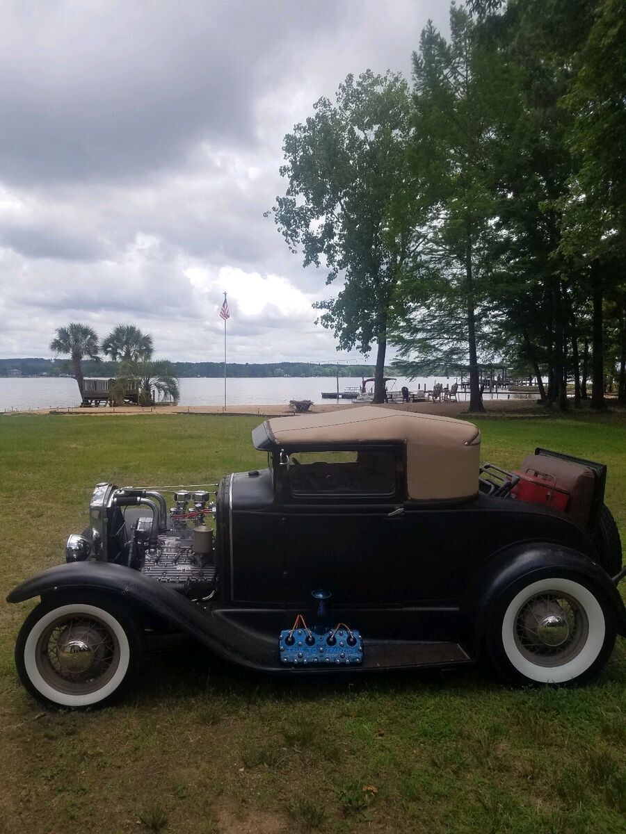 1930 ford model a coupe black rwd manual