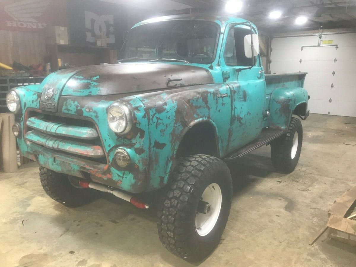 1954 dodge truck cummins first gen 12 valve diesel rat rod patina four wheel 4x4