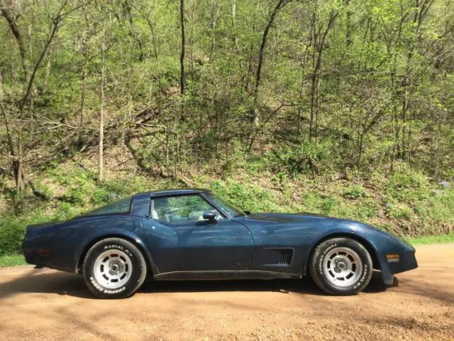 chevrolet corvette 1980 blue glass t tops l48