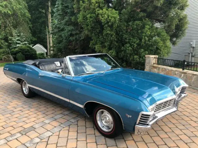1967 chevrolet impala convertible marina blue 283 ci v8 4/speed