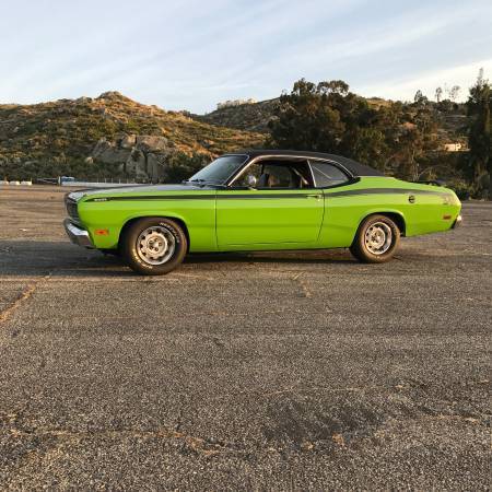 1971 plymouth duster 340 fj6 green mopar muscle car hot rod classic orig ca car