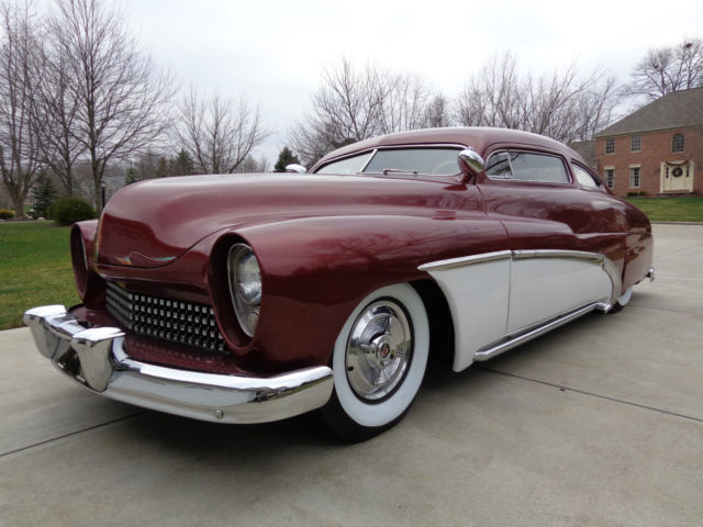 1949 mercury coupe chopped nosed shaved channelled george barris styly a/c
