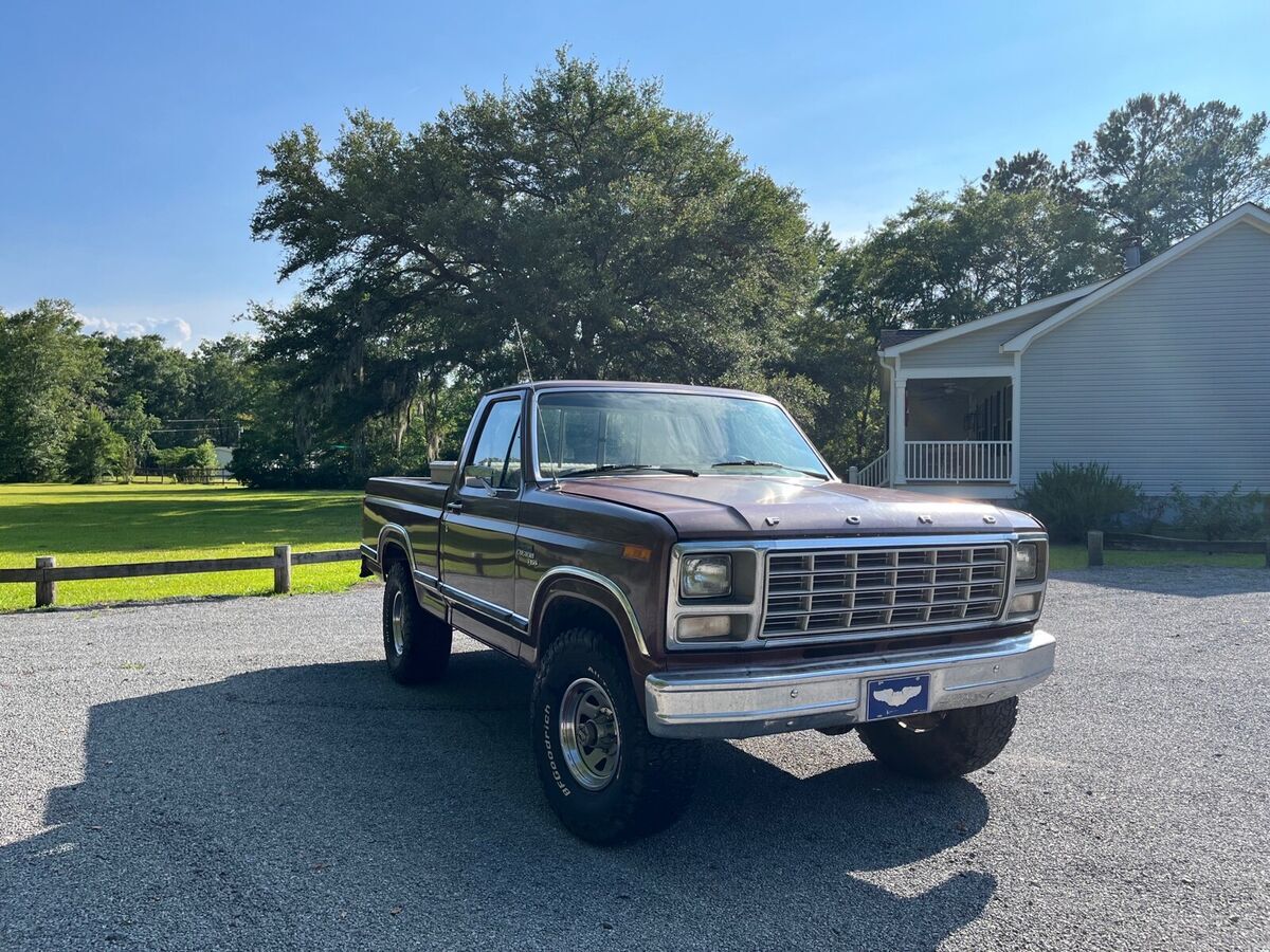 1980 ford f150 pickup brown 4wd manual custom