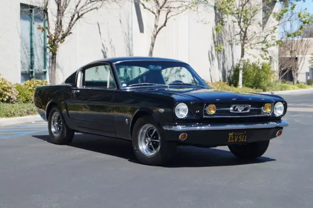 1966 ford mustang k code fastback black coupe 289 v8 manual