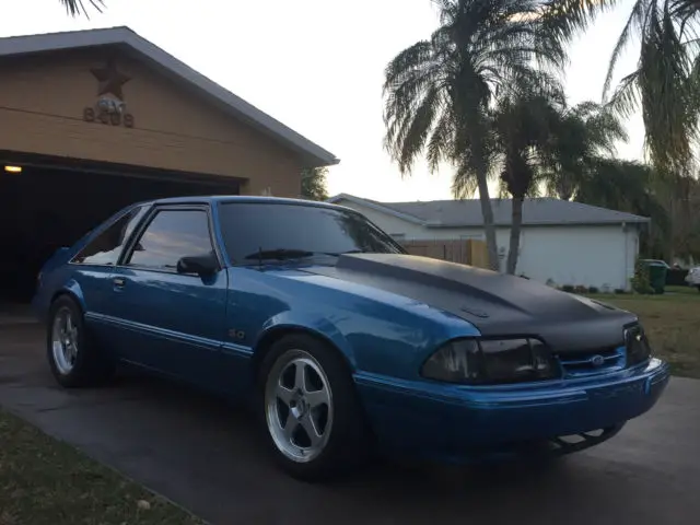 1992 calypso blue mustang hatchback like no other!