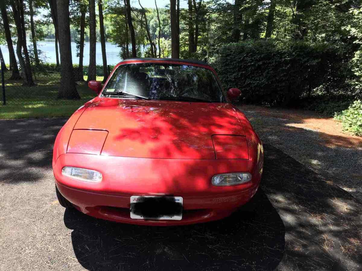 1990 mazda miata convertible red rwd manual