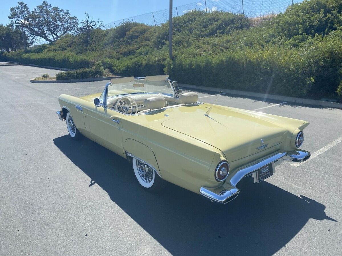 1957 ford thunderbird 32495 miles yellow w/removable hardtop automatic