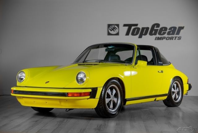1975 porsche 911 "s" targa with only 11,998 original miles rare hellgelb paint