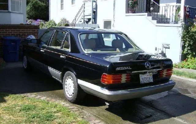 1988 mercedes 420sel black & tan 88 1986 1987 1989 560