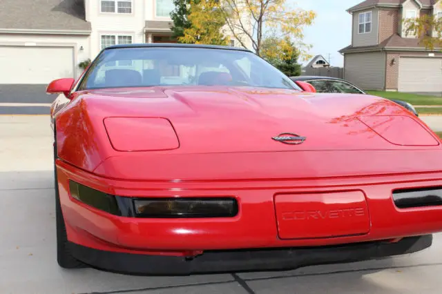 1991 corvette red on red zr-1 zr1