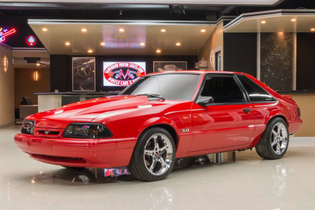 restored fox body! ford 331ci stroker efi v8, tko600 5-speed, a/c, ps, pb, disc!