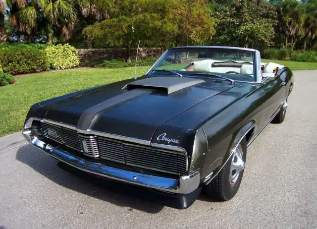 1969 mercury cougar convertible, 2 owner, 3-speed, last titled in 77, barnfind