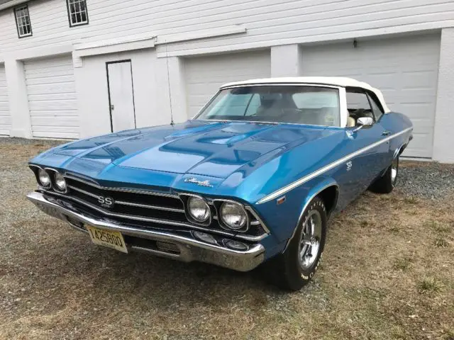 chevrolet chevelle 1969 ss convertable blue numbers matching
