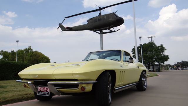 1965 corvette stingray hardtop goldwood yellow automatic video
