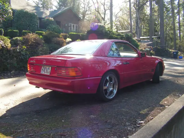 1991 mercedes benz 300sl r129 signal red new top 128k roadster custom z tires