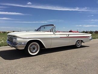 1961 white ss! 348c.i./4-speed, restored, classic, convertible, no rust, texas
