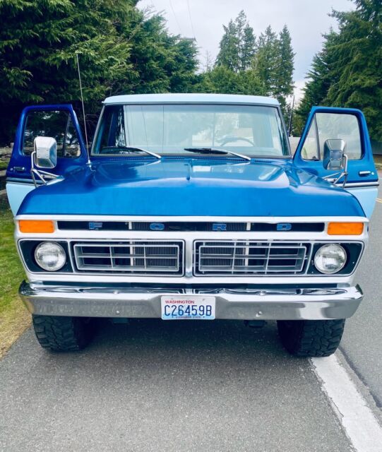 1977 ford f250 pickup blue 4wd manual ranger