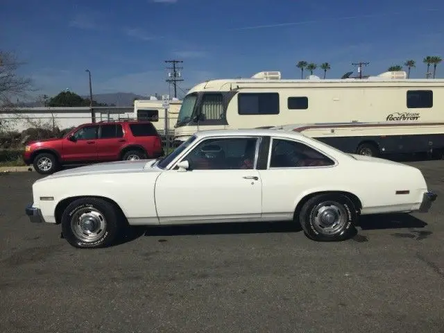 1977 chevy nova coupe 350 v8 auto p/steer air cond showing 76000 miles xint !!!