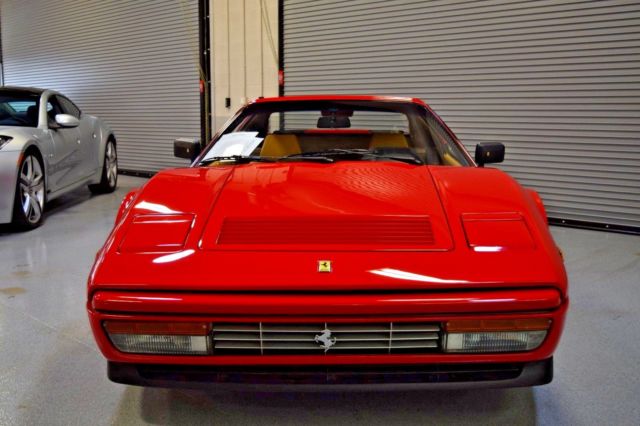 1989 ferrari 328gts red/tan collector quality extensive records window sticker