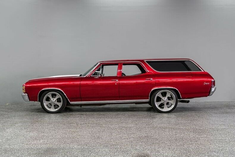 1970 chevrolet chevelle concours resto-mod 201 miles maroon station wagon 350ci