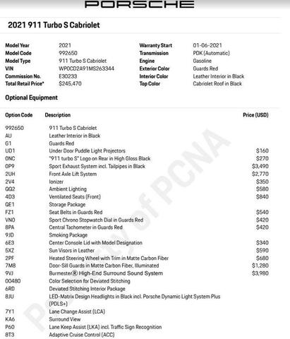 2021 porsche 911 turbo s