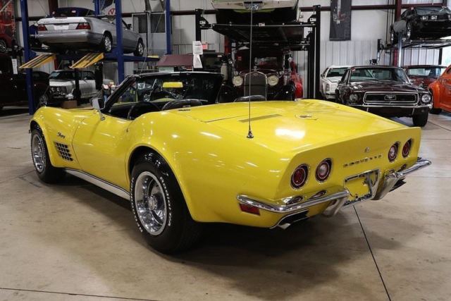 1972 chevrolet corvette 49604 miles yellow coupe 350 v8 manual