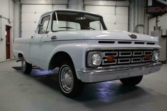 1964 ford f-100 68522 miles white pickup truck i6 three on the tree