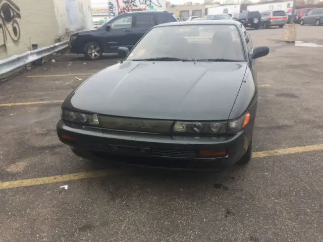 1990 nissan silvia jdm 240sx coupe s13 dark green metallic hud sunroof 5 speed