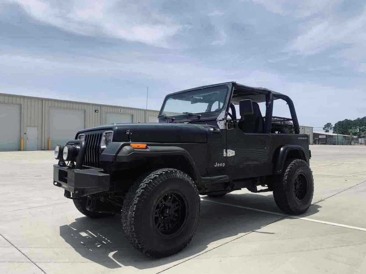 1992 jeep wrangler suv black 4wd manual s