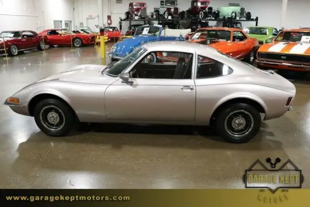 1972 opel gt silver coupe 1.9l 4-cylinder 24,252 miles