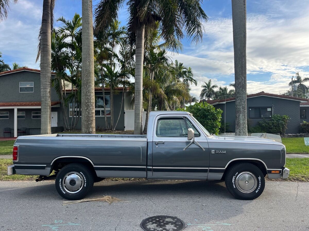 1985 dodge d-series pickup grey rwd automatic d100