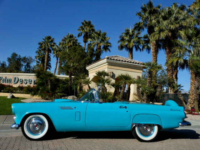 1956 ford thunderbird peacock blue two tops original ford build sheet no reserve