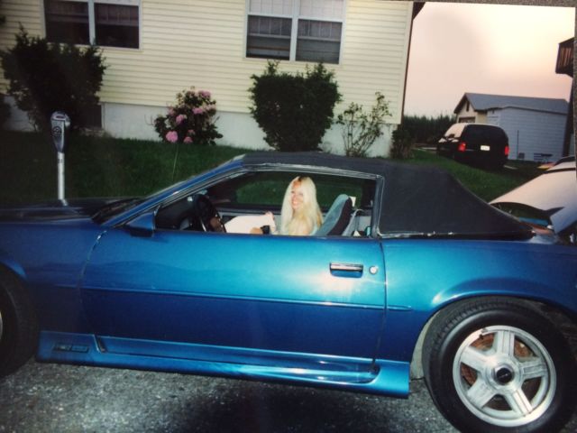 1991 chevrolet camaro rs convertible turquoise dark teal metallic