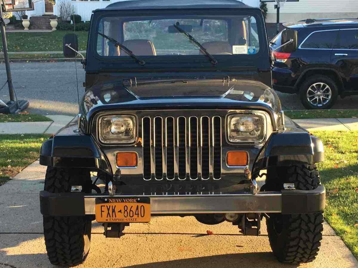 1987 jeep wrangler suv black 4wd manual laredo