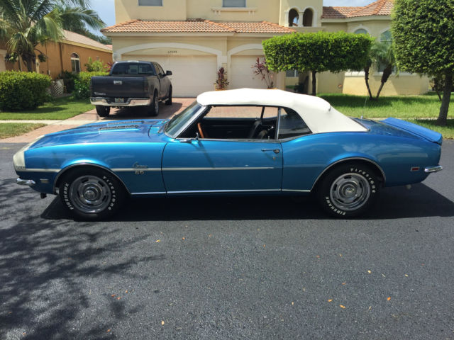 1968 chevrolet camaro convertible rs/ss 396 big block 4 speed ps pb