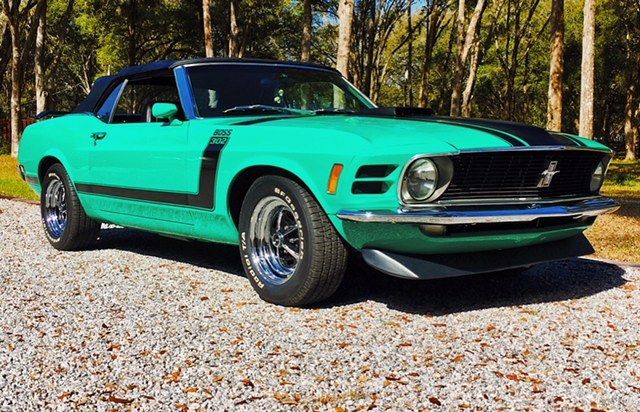 1970 mustang boss 302 convertible restored shaker hood coyote mach clone tribute