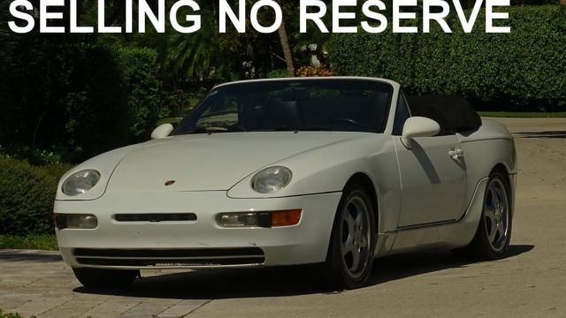 1994 porsche 968 cabriolet white out black in matching top and boot no reserve