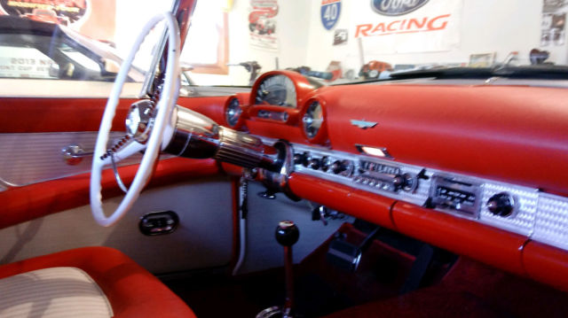 1955 ford thunderbird/removable hard top convertible, torch red