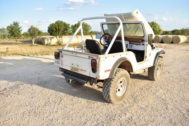 1977 jeep cj-5 suv white 4wd manual leviâ€™s