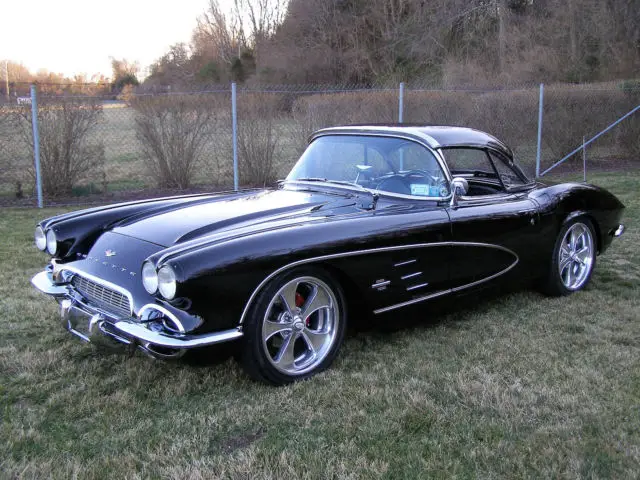 1961 corvette pro touring, triple black, tremec 5 speed, incredible build