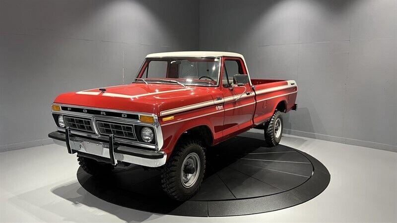 1974 ford f-250 real 4x4 highboy red and white 99999 miles
