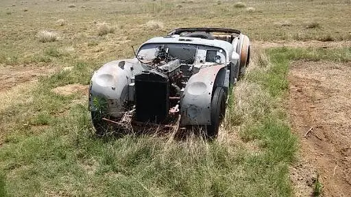 rolling chassis trans, engine, wheels and misc parts