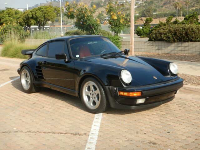 1987 porsche 911 turbo (930) black w red ruf 69000 miles