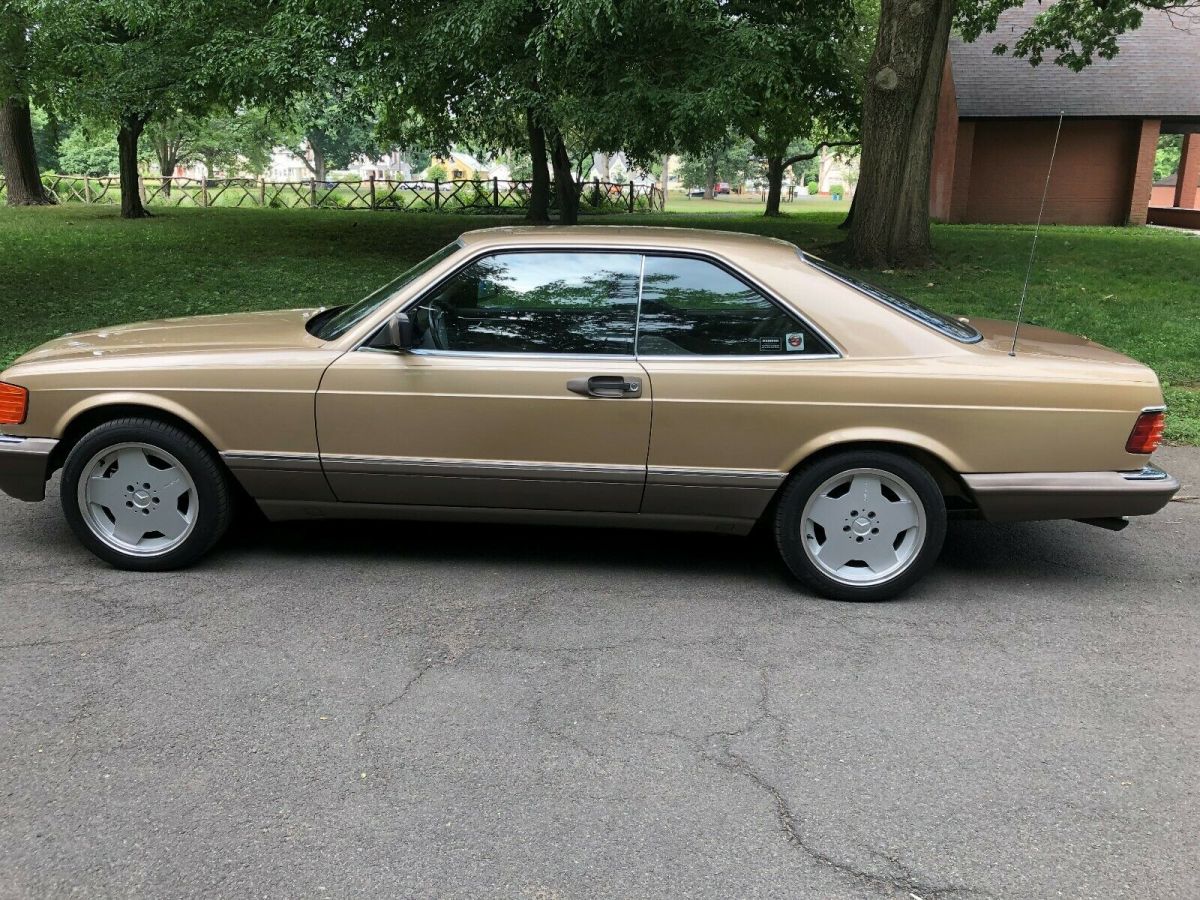 1987 mercedes-benz 560 sec coupe gold