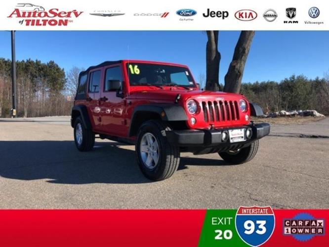 2016 jeep wrangler unlimited sport 4x4 sport 4dr suv for sale in northfield, new hampshire
