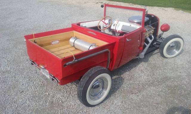 1929 model a hot rat rod ford rpu roadster pick up flames real steel 1932 455